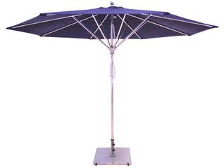 Galtech Quick Ship Commercial 11 Foot Silver Pulley Lift Outdoor Patio Umbrella