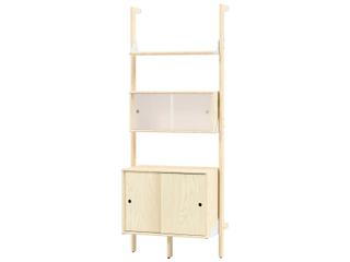 Branch 33-Inch Blonde Ash and White Shelving Unit