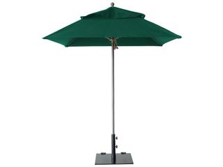 Windmaster 6.5 Foot Square Outdoor Patio Umbrella in Forest Green
