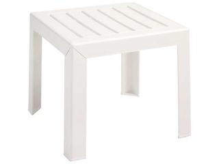 Bahia Resin White Square End Low Table