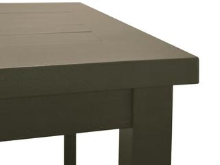 Grosfillex Sigma Aluminum Fusion Bronze Rectangular Outdoor Dining Table with Umbrella Hole