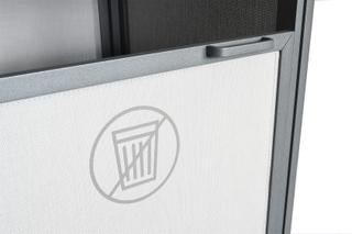 Grosfillex Sunset Sling Aluminum Solid Gray/Volcanic Black Towel Valet Double Unit