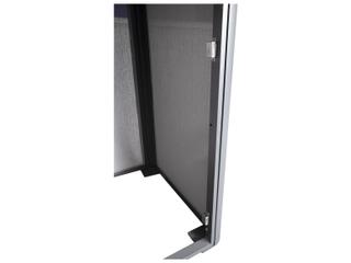 Grosfillex Sunset Sling Aluminum Solid Gray/Volcanic Black Towel Valet Double Unit