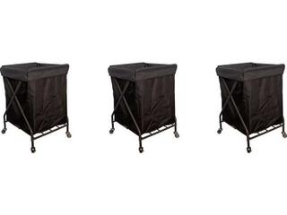 Grosfillex Sunset Sling Aluminum Solid Gray/Volcanic Black Towel Valet Triple Unit
