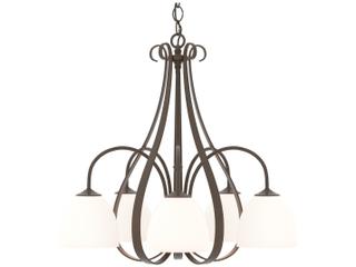 Hubbardton Forge Sweeping 5-Light Glass Bell Chandelier