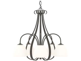 Hubbardton Forge Sweeping 5-Light Glass Bell Chandelier