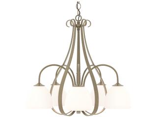 Hubbardton Forge Sweeping 5-Light Glass Bell Chandelier
