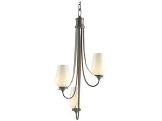Hubbardton Forge Flora 3-Light Glass Tiered Chandelier