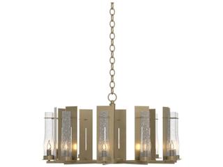 Hubbardton Forge New Town 10-Light Glass Candelabra Chandelier