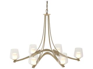 Hubbardton Forge Ribbon 6-Light Glass Chandelier