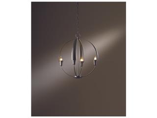 Hubbardton Forge Cirque 4-Light Dark Smoke Gray Candelabra Round Chandelier