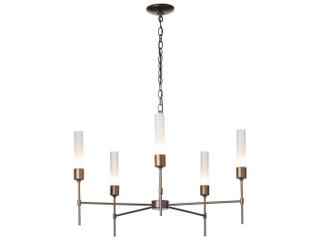Hubbardton Forge Vela 5-Light Glass Candelabra Cylinder Chandelier