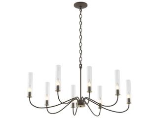 Hubbardton Forge Grace 8-Light Glass Candelabra Cylinder Chandelier