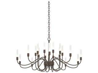 Hubbardton Forge Lisse 20-Light Glass Cylinder Chandelier