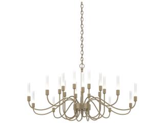 Hubbardton Forge Lisse 20-Light Glass Cylinder Chandelier