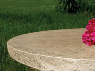 Homecrest Slate Aluminum Oval Outdoor Patio Counter Table with Umbrella Hole