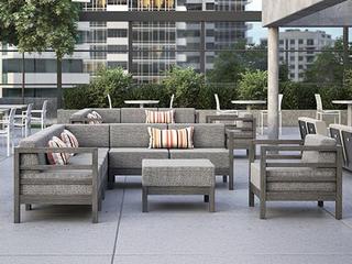 Homecrest Willow Cushion Sectional Lounge Set