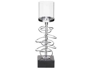 Howard Elliott Chrome Black Ring Toss Candle Holder