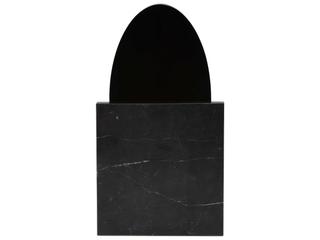 Howard Elliott Orson Black Oval Table Top Mirror