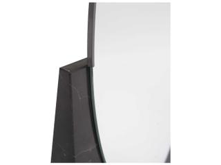 Howard Elliott Orson Black Oval Table Top Mirror