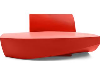 Gehry 3-Seat Polyethylene Sofa in Red