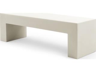 Vignelli Medium Bench in White Polyethylene