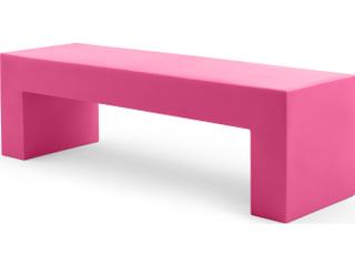 Vignelli Medium Indoor Outdoor Bench in Pink