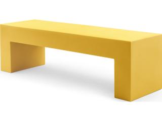 Vignelli Medium Indoor Outdoor Bench in Yellow