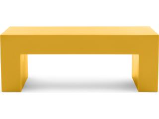 Vignelli Small Indoor Outdoor Bench in Yellow