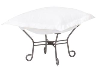 Howard Elliott Outdoor Puff Scroll Seascape Natural Fabric Cushion Ottoman