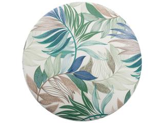 Howard Elliott Outdoor No Tip Fern Indigo Fabric Cushion Ottoman
