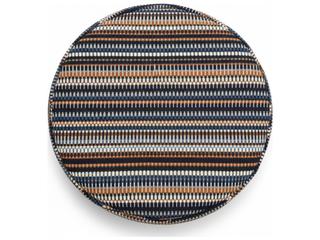 Howard Elliott Outdoor Captiva Blue Navy Polypropylene Ottoman