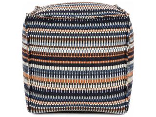 Howard Elliott Outdoor Captiva Blue Navy Polypropylene Ottoman