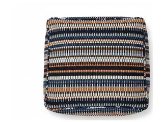 Howard Elliott Outdoor Captiva Blue Navy Polypropylene Ottoman