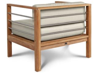 HiTeak Soho Wood Canvas Teak Cushion Lounge Chair