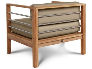 HiTeak Soho Wood Fawn Teak Cushion Lounge Chair