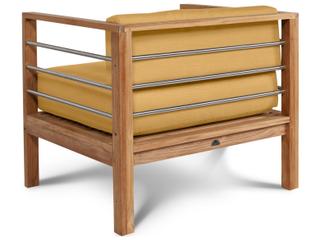 HiTeak Soho Dupione Cornsilk Teak Cushion Lounge Chair
