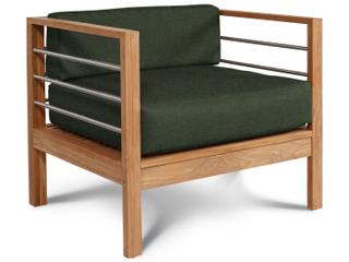 HiTeak Soho Wood Jungle Teak Cushion Lounge Chair