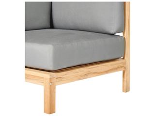 HiTeak Soho Wood Charcoal Teak Cushion Lounge Chair