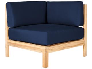 HiTeak Soho Wood Navy Teak Cushion Lounge Chair