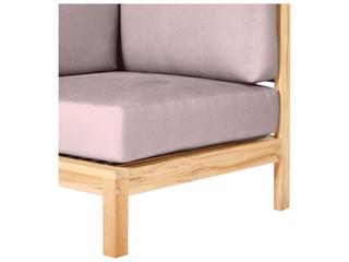 HiTeak Soho Wood Pink Teak Cushion Lounge Chair