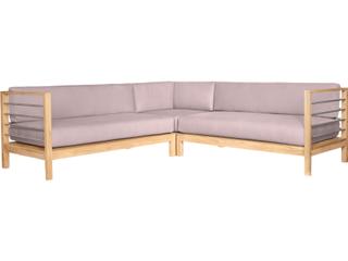 HiTeak Soho Wood Pink Teak Cushion Lounge Chair