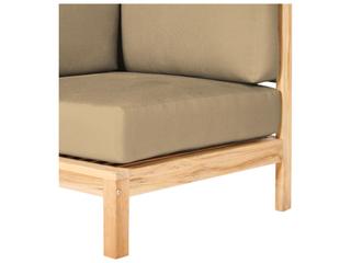 HiTeak Soho Wood Camel Teak Cushion Lounge Chair