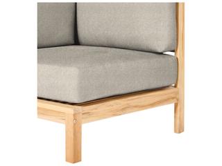 HiTeak Soho Wood Silver Teak Cushion Lounge Chair
