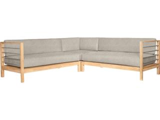 HiTeak Soho Wood Silver Teak Cushion Lounge Chair