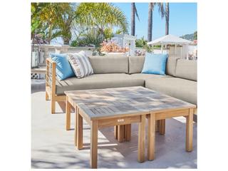 HiTeak Soho Wood Silver Teak Cushion Lounge Chair