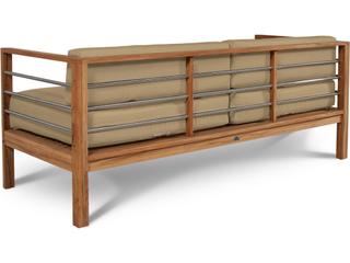 HiTeak Soho Wood Camel Teak Cushion Sofa