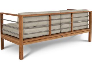 HiTeak Soho Wood Silver Teak Cushion Sofa