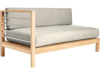 HiTeak Soho Wood Canvas Teak Cushion Sofa