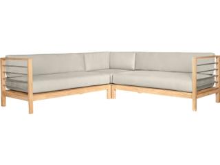 HiTeak Soho Wood Canvas Teak Cushion Sofa